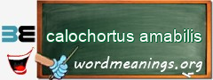 WordMeaning blackboard for calochortus amabilis